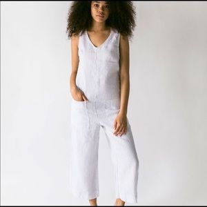 Suunday Linen Striped Jumpsuit